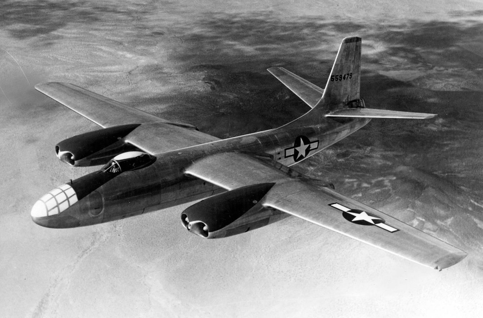North American XB-45 Tornado prototype. Photo: US Government, public domain.