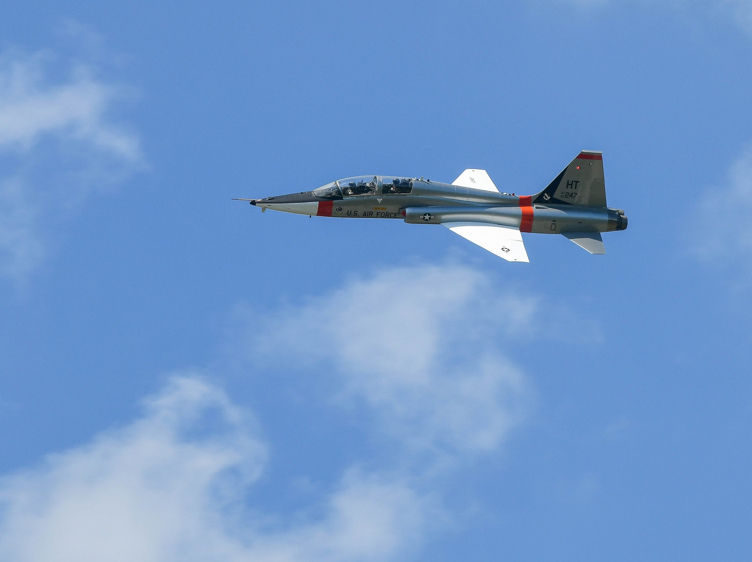 Northrop T-38 Talon supersonic jet trainer in flight