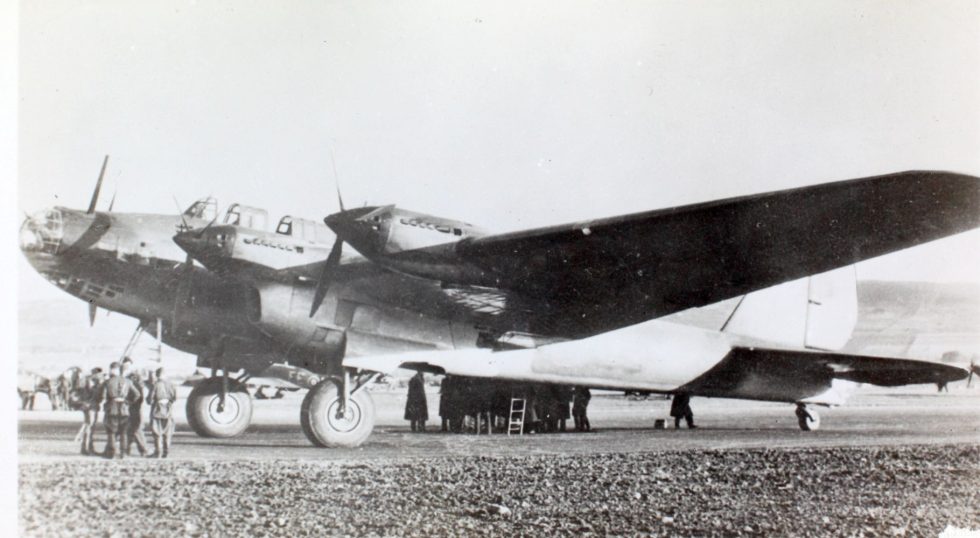 A Petlyakov Pe-8 (TB-7)  the only Soviet-designed four-engine bomber to see operational service.
