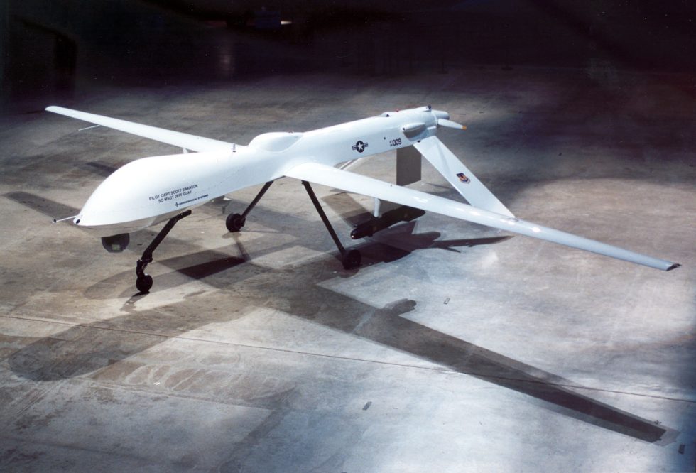 The unarmed RQ-1 reconnaissance configuration that debuted over the Balkans.