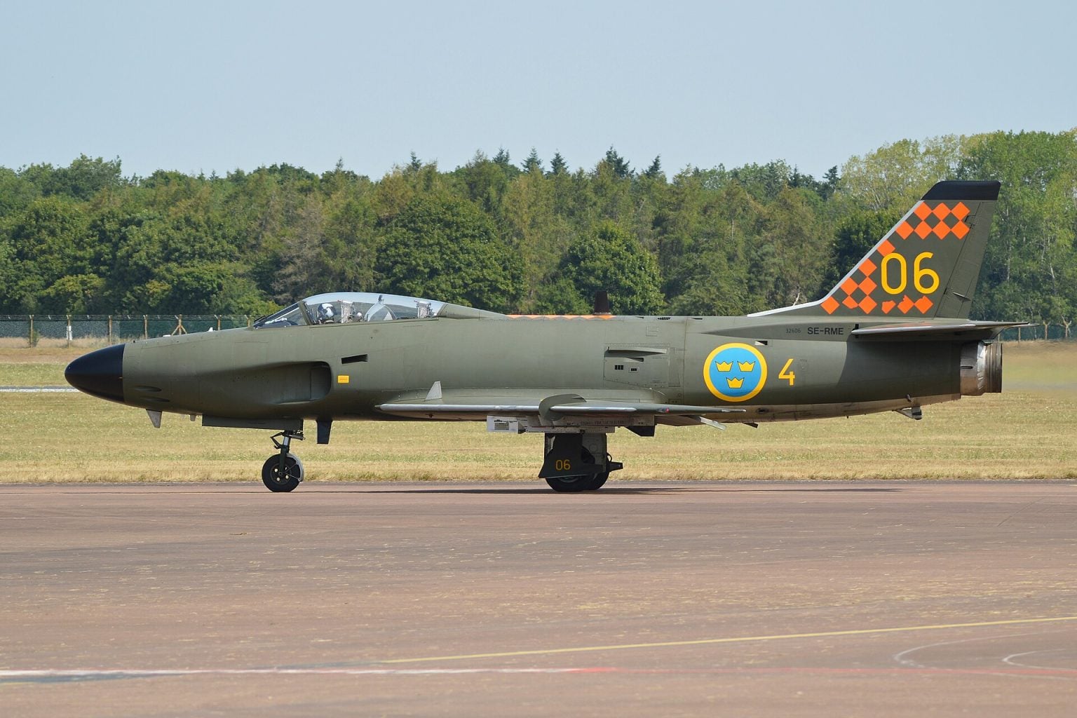 Saab 32 Lansen Swedish attack jet, side profile