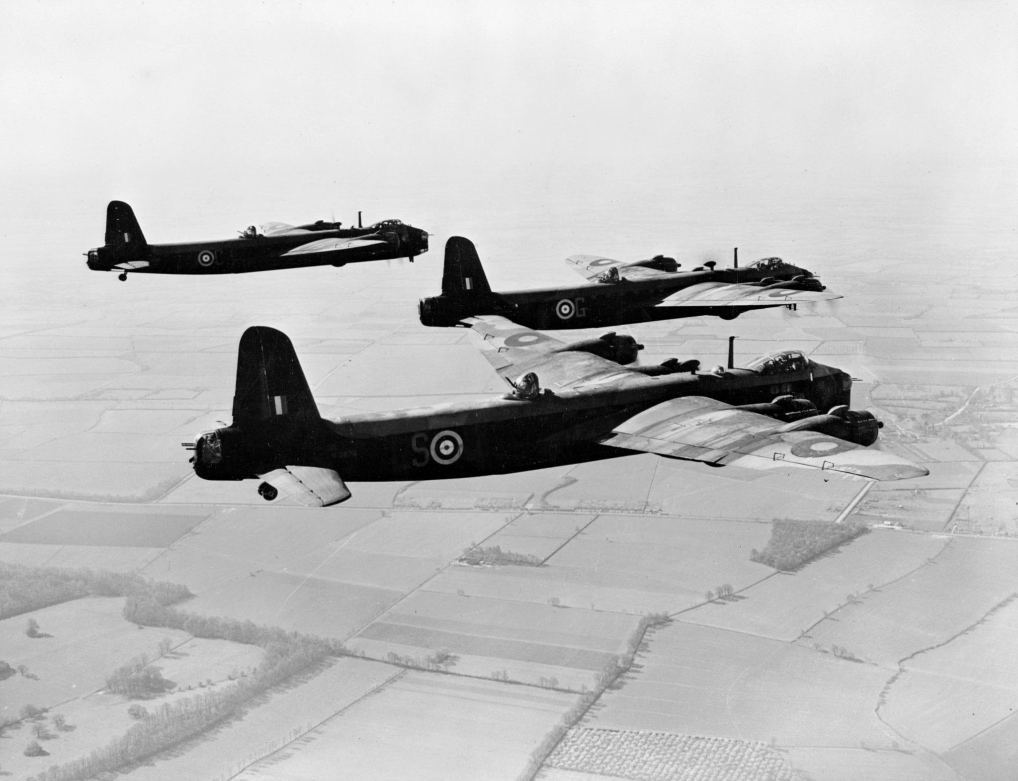 Short Stirling four-engine heavy bombers of RAF Bomber Command