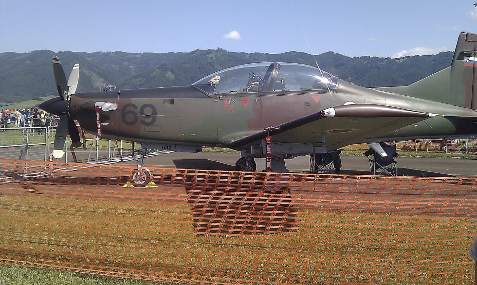 A Slovenian PC-9M Hudournik some configured for a light-armed role.