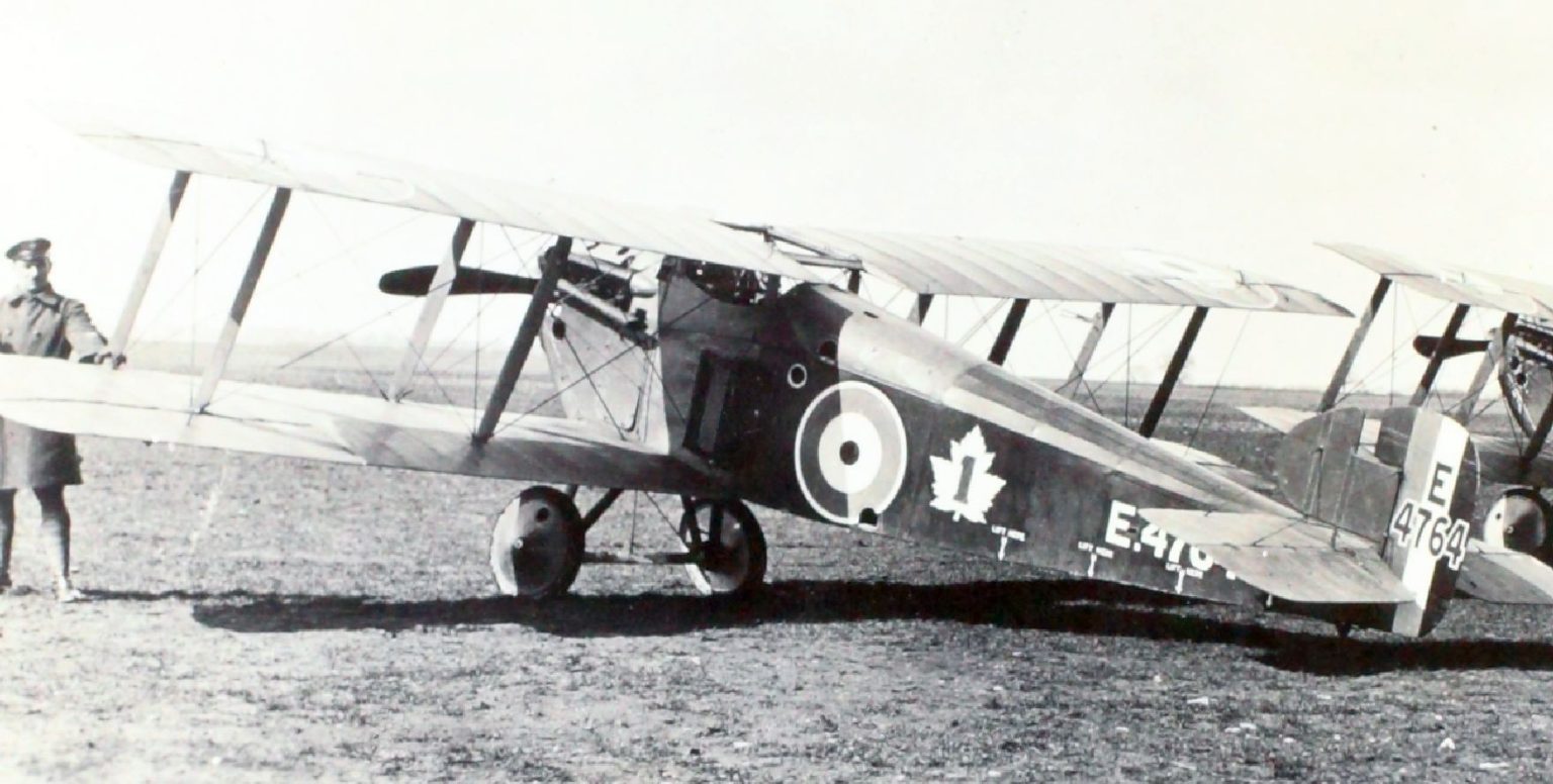 Sopwith 5F.1 Dolphins of an RAF fighter squadron lined up on the Western Front in 1918