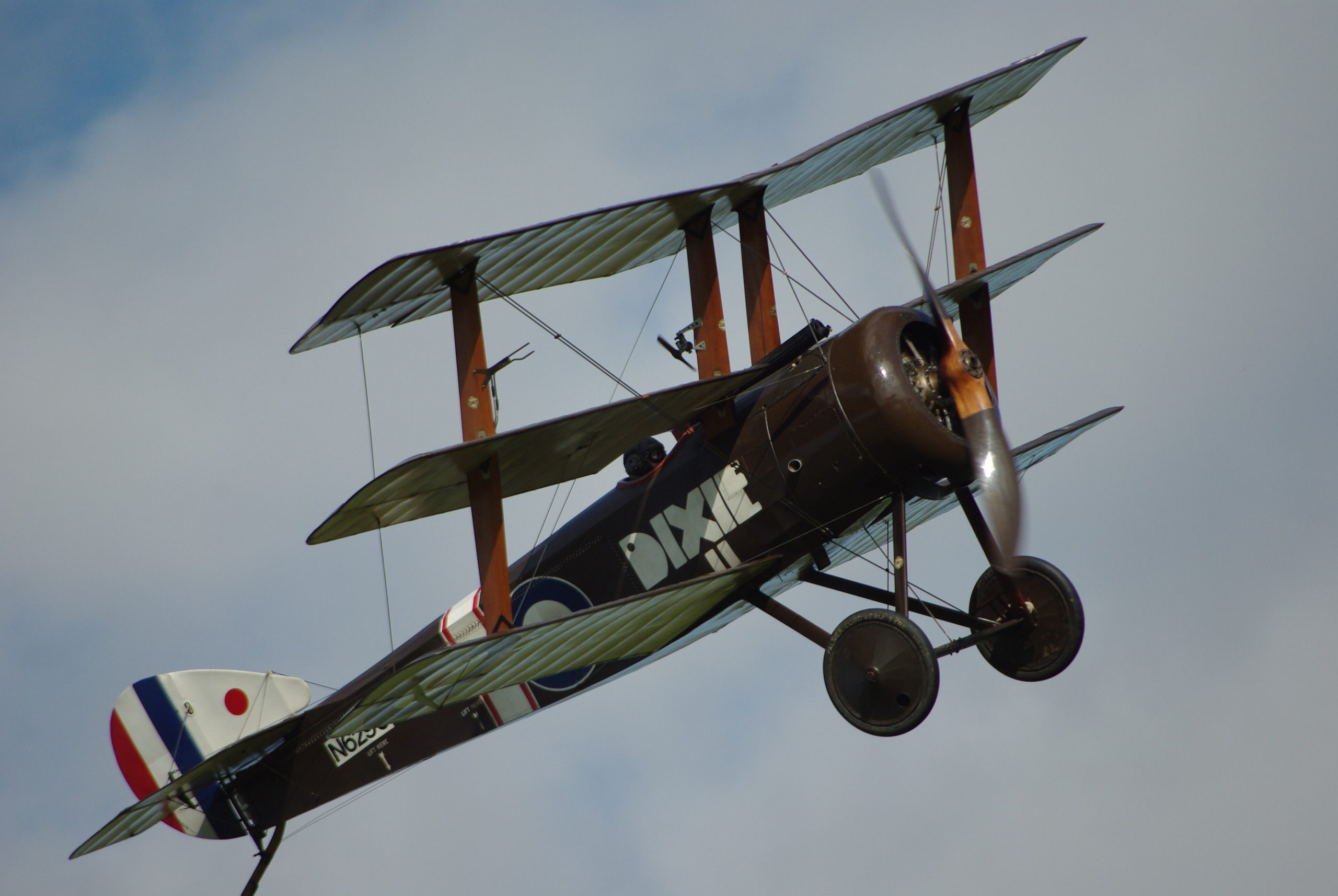 Sopwith Triplane airworthy reproduction showing its three narrow-chord wings