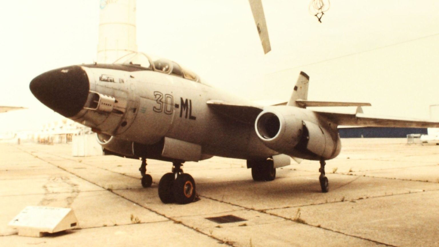 Sud Aviation SO.4050 Vautour, French twin-jet of the 1950s. Photo: San Diego Air and Space Museum, public domain.