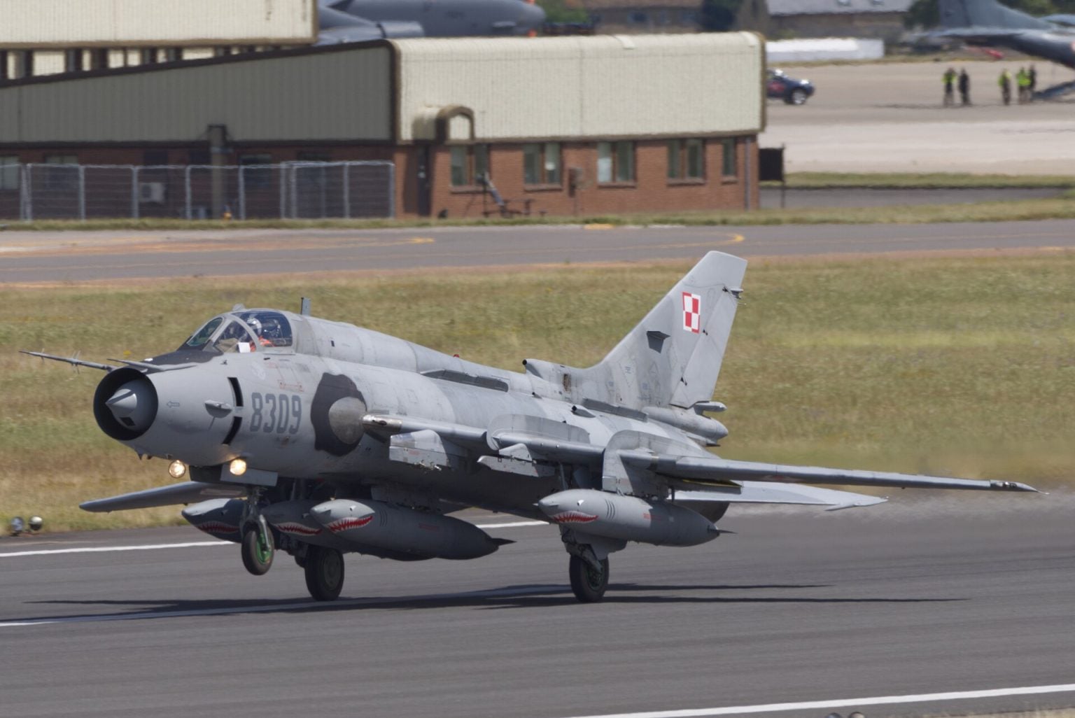 Sukhoi Su-22M4 Fitter swing-wing strike jet of the Polish Air Force