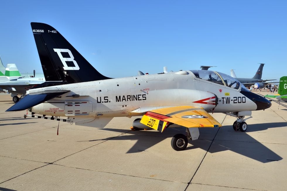A T-45C Goshawk  the digital glass-cockpit variant  at MCAS Miramar.