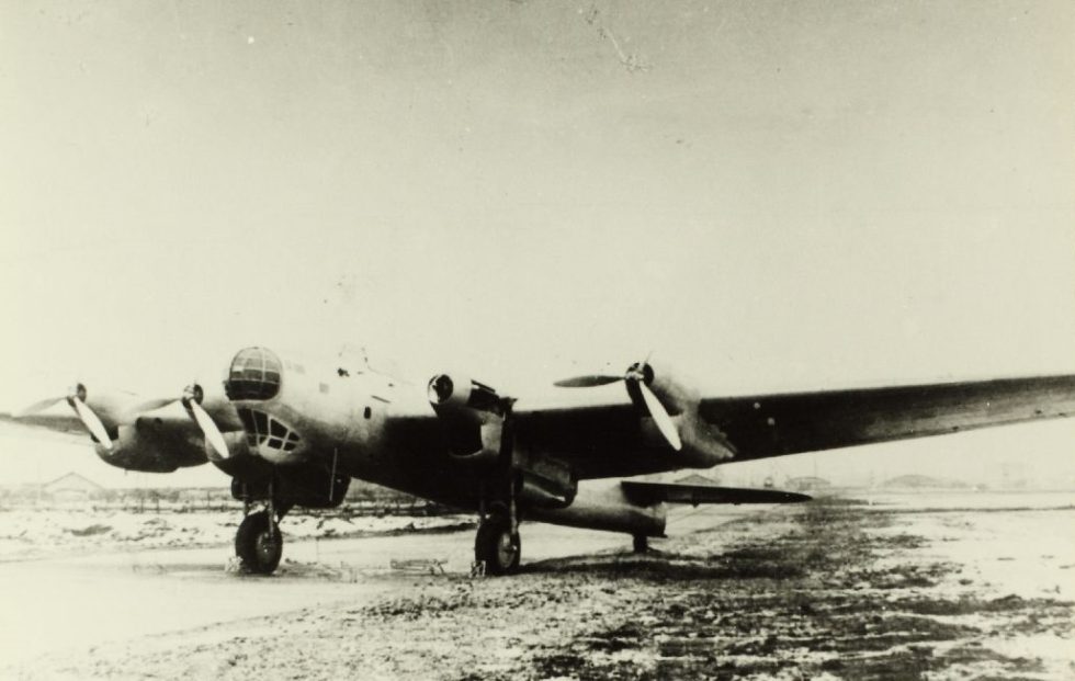 The Tupolev ANT-42 prototype, forerunner of the TB-7 and Pe-8, first flown in 1936.