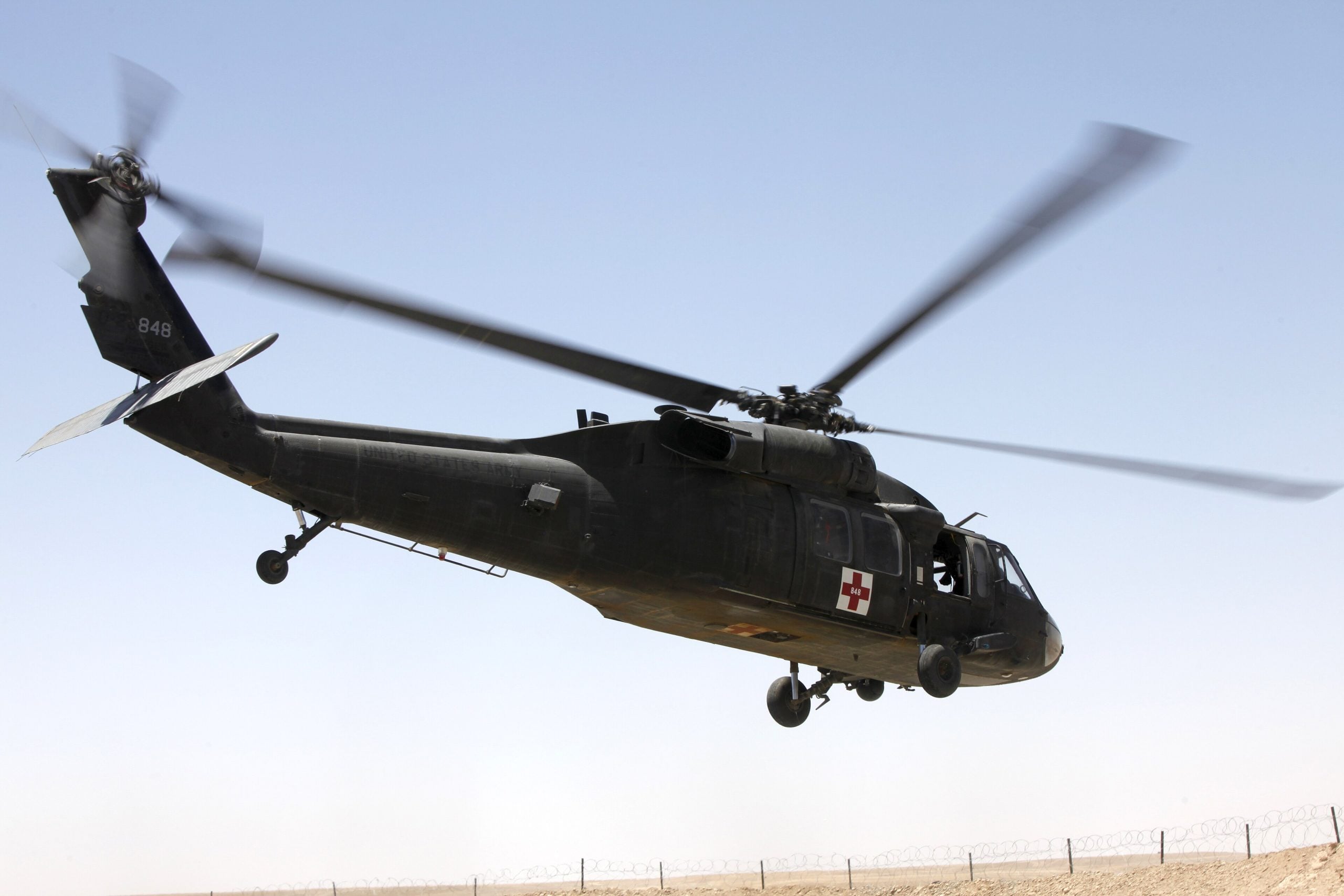 UH-60 Black Hawk medevac helicopter over Afghanistan