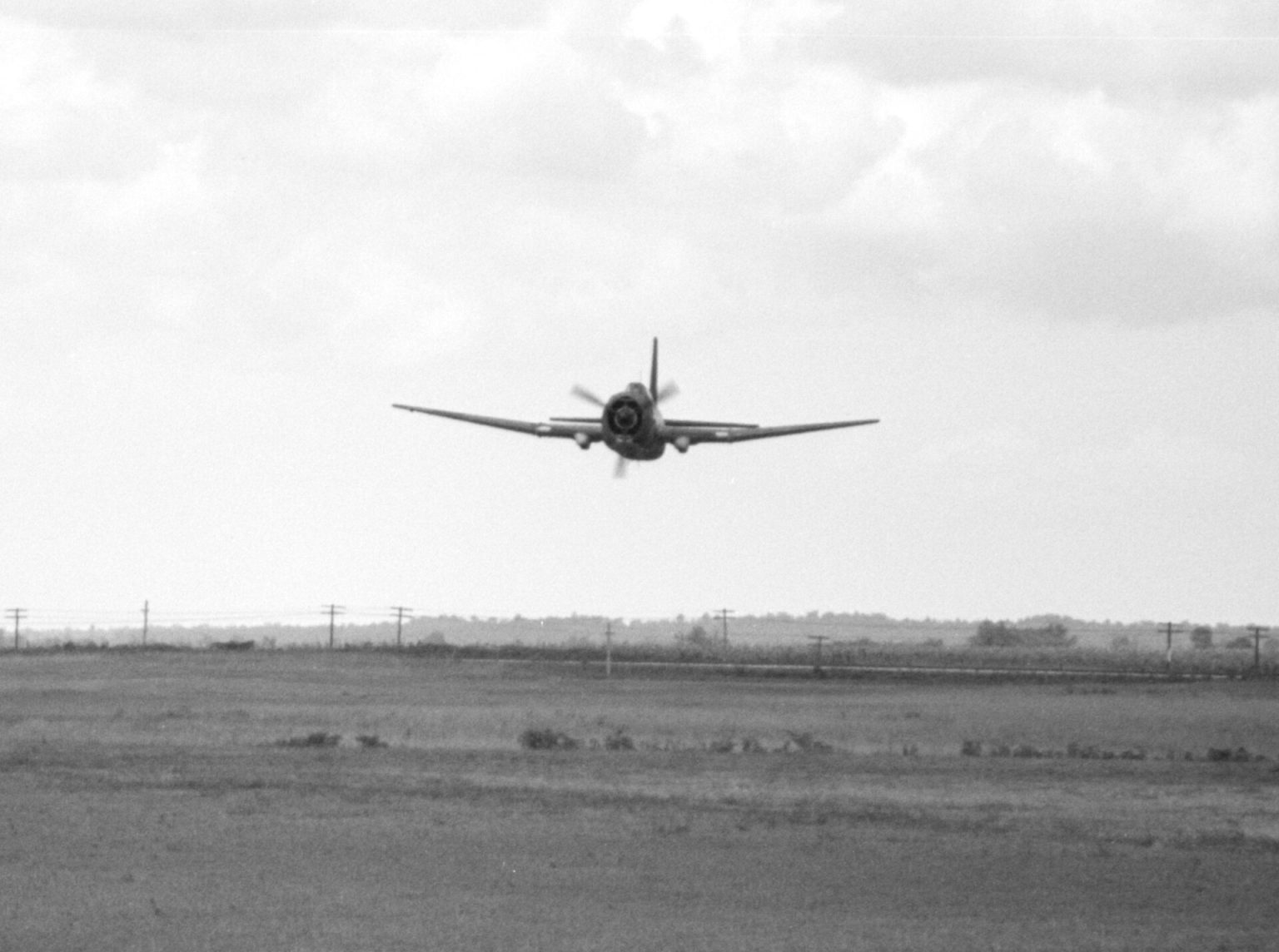 Vultee A-31 Vengeance dive bomber in flight, 1942
